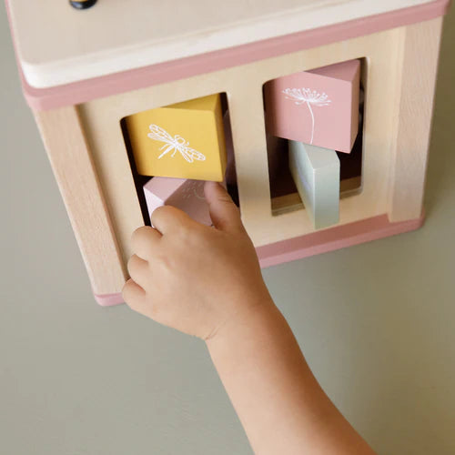 Pink Flowers Activity Cube