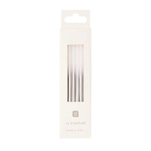 Load image into Gallery viewer, White &amp; Silver Ombre Birthday Candles