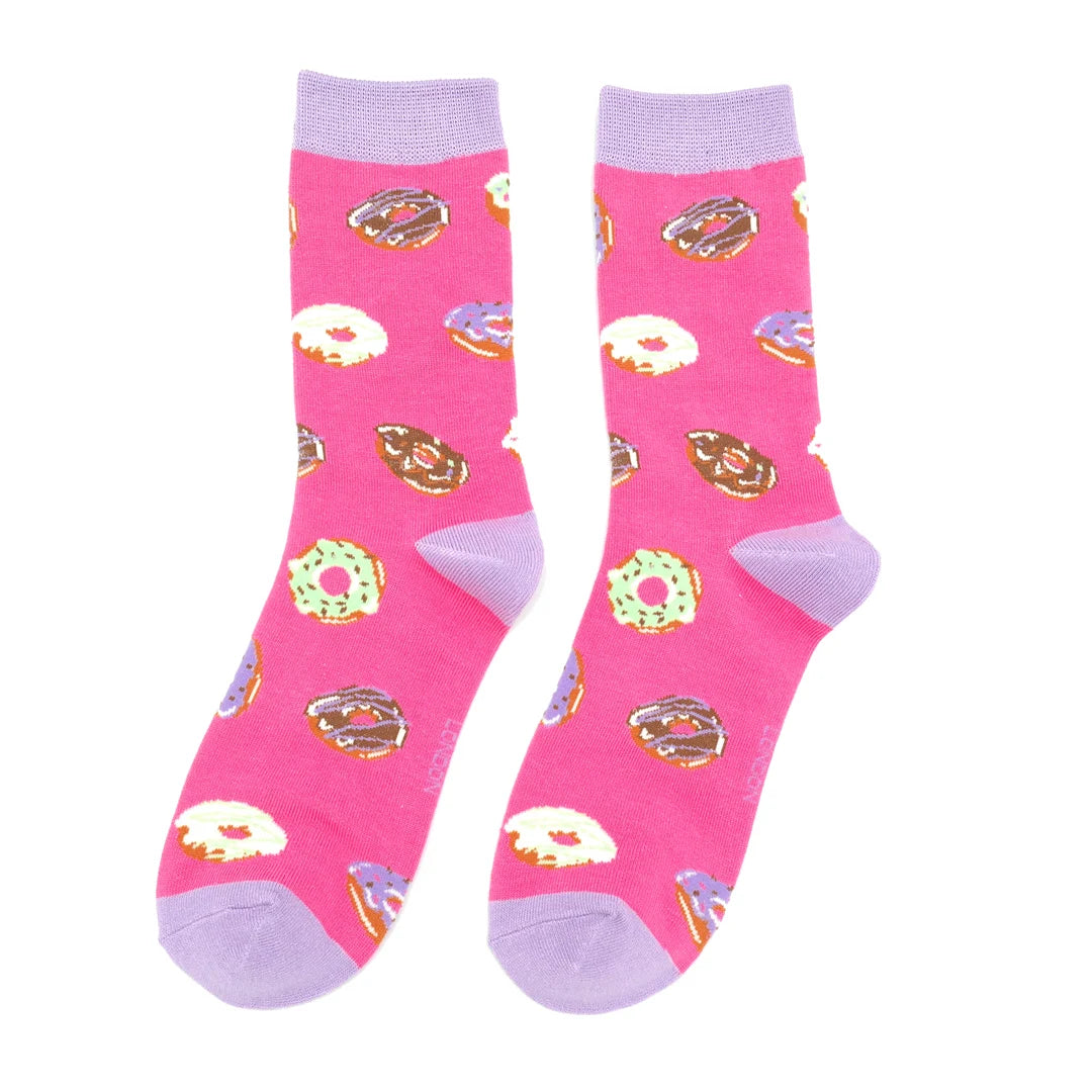 Doughnut Pink Ladies Socks
