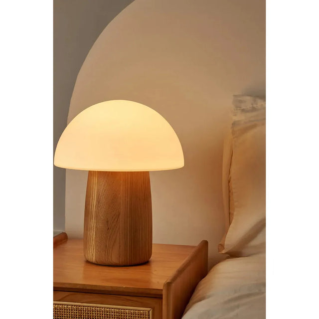 Large Alice Mushroom Light: White Ash
