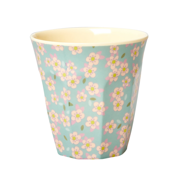 Blue Floral Medium Melamine Cup