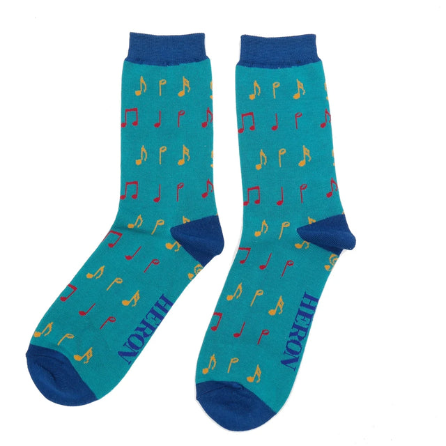 Music Teal Socks
