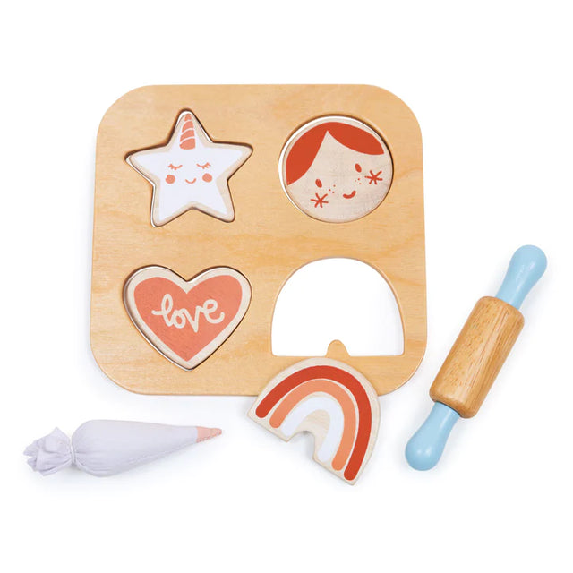 Wooden Cookie Cutting Set