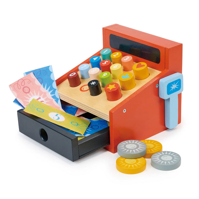 Wooden Play Toy Till Machine