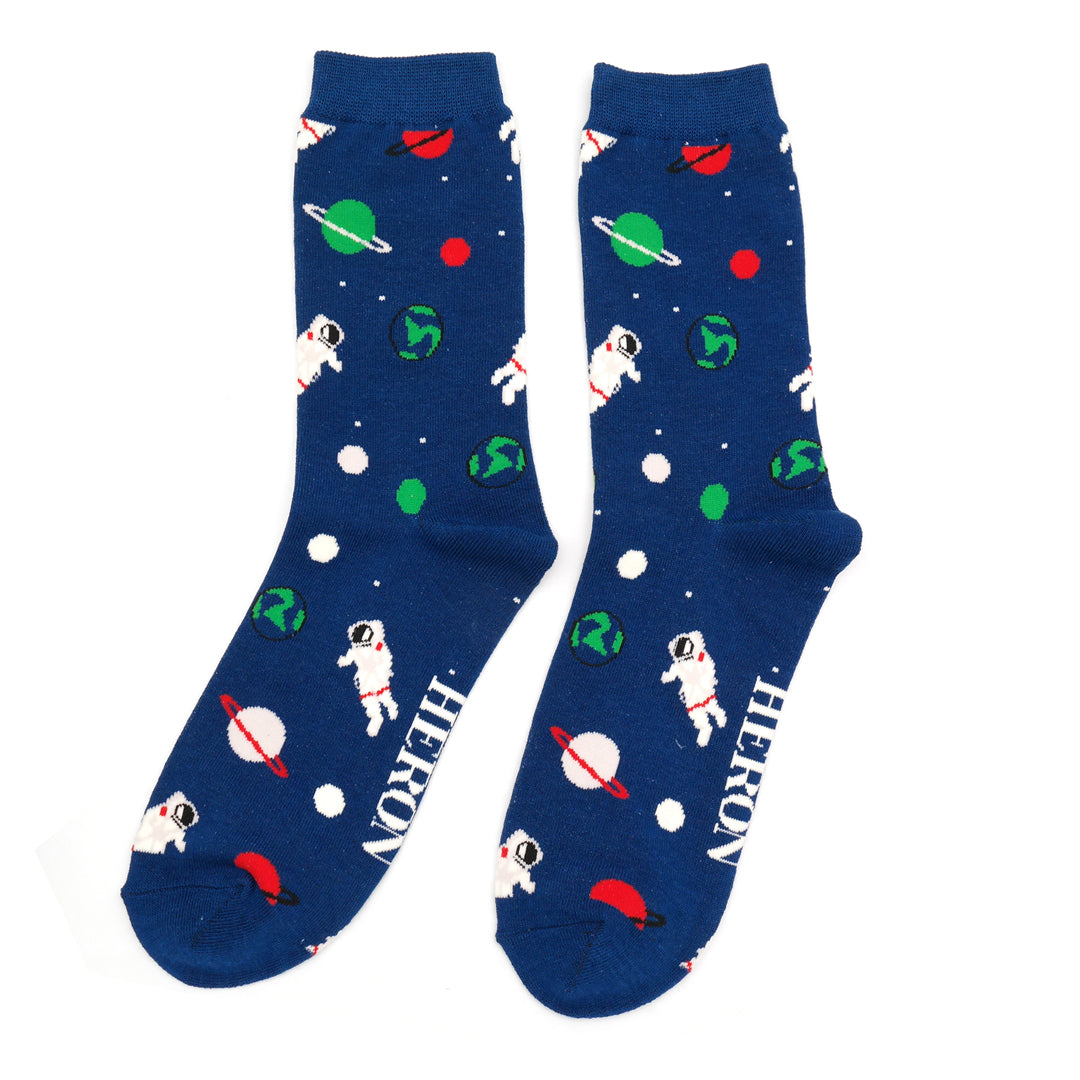 Navy Astronaut Socks