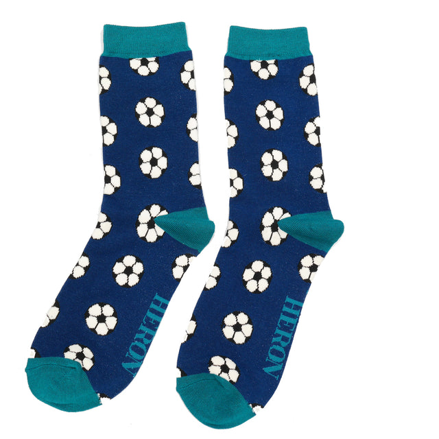 Footballs Navy Men’s Socks