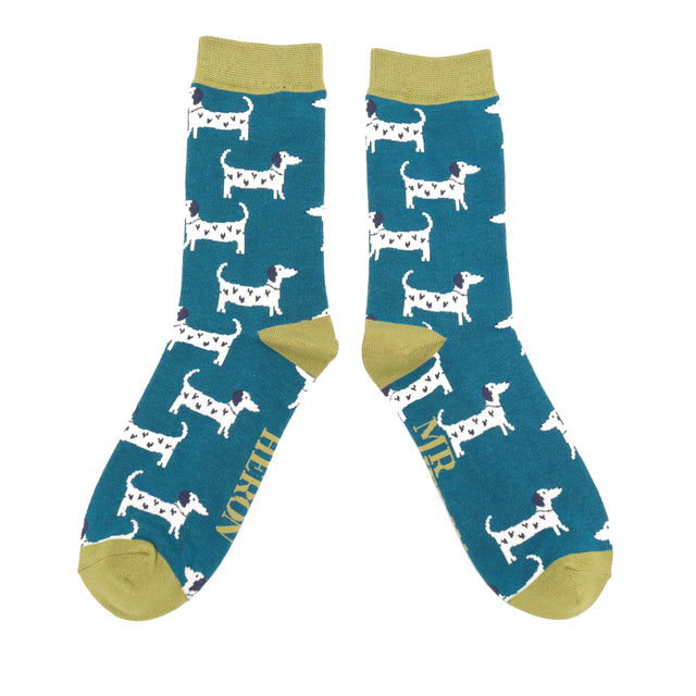 Lovely Dogs Teal Men’s Socks