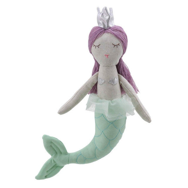 Purple Hair Mermaid Linen Doll