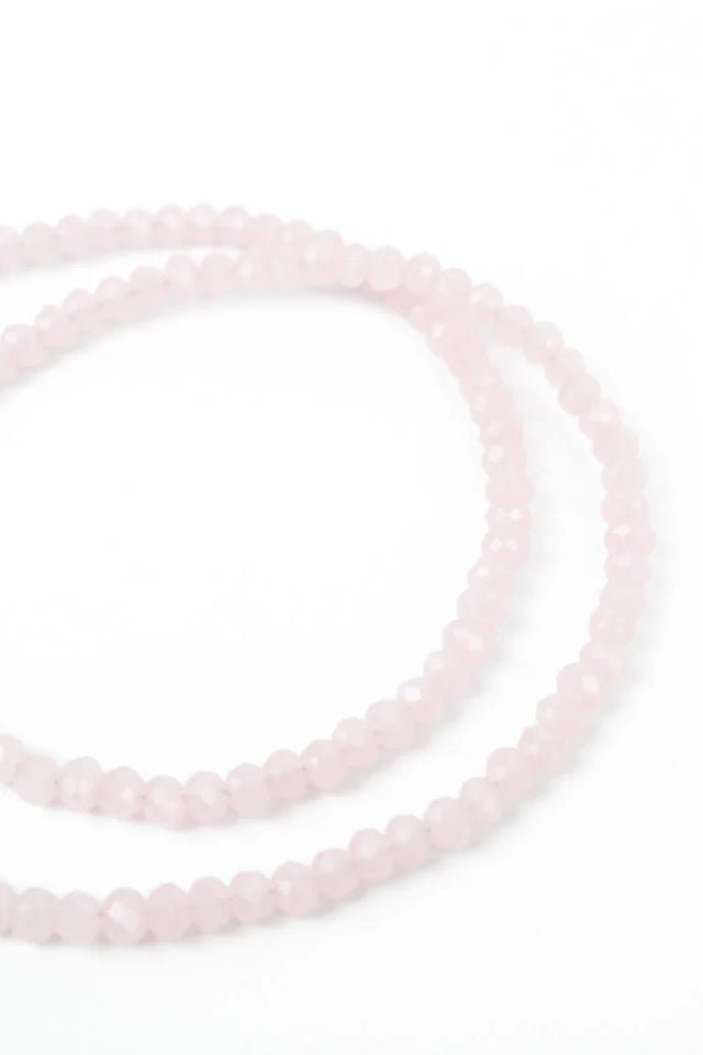 Rose Pink Beaded Necklace