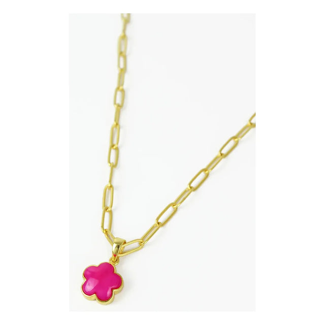 Rose Flower Charm Necklace