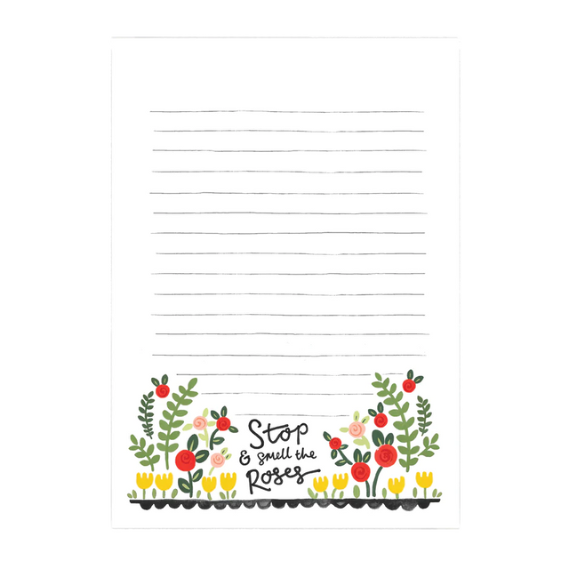 Stop And Smell The Roses Notepad