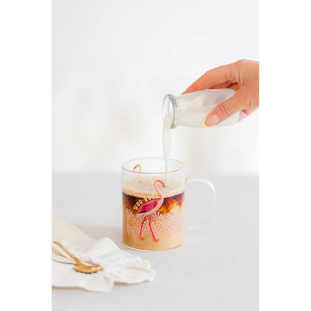 Glass Flamingo Mug