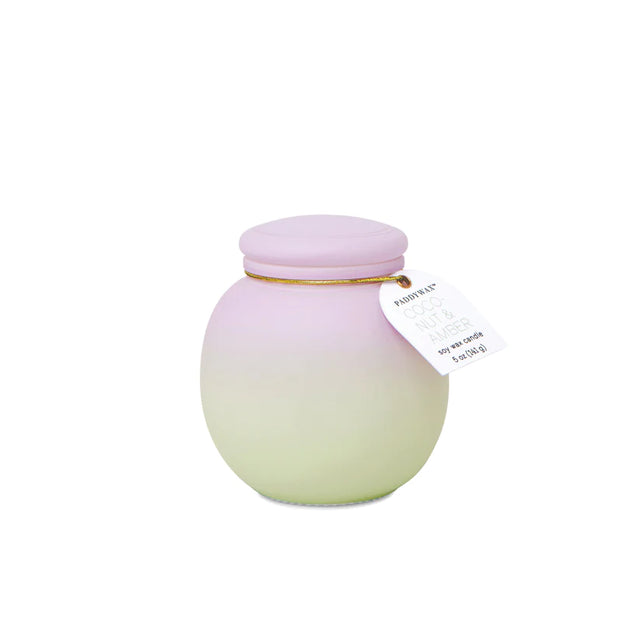 Purple & Green Ombre Candle - Coconut & Amber