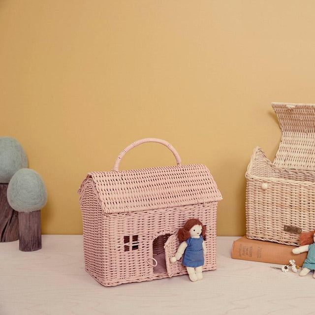 Rose Rattan Casa Clutch