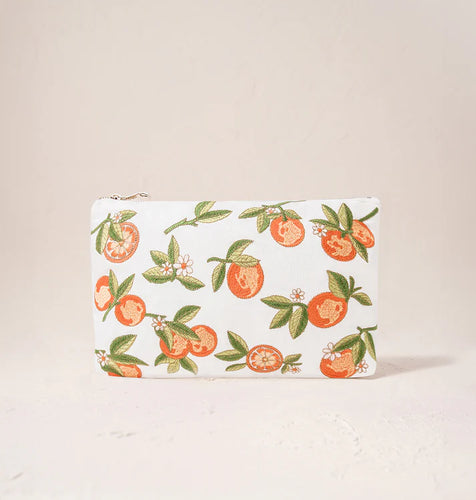 Orange Blossom Everyday White Pouch