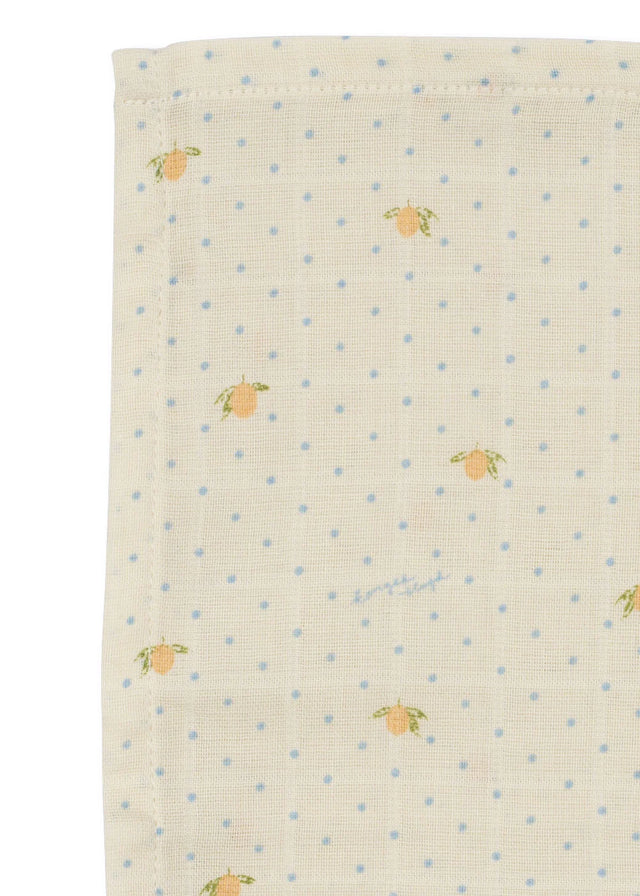 3 Pack Muslin Cloths: Lemon Dot