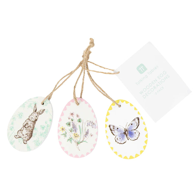 Playful Pierre Wooden Egg Decorations