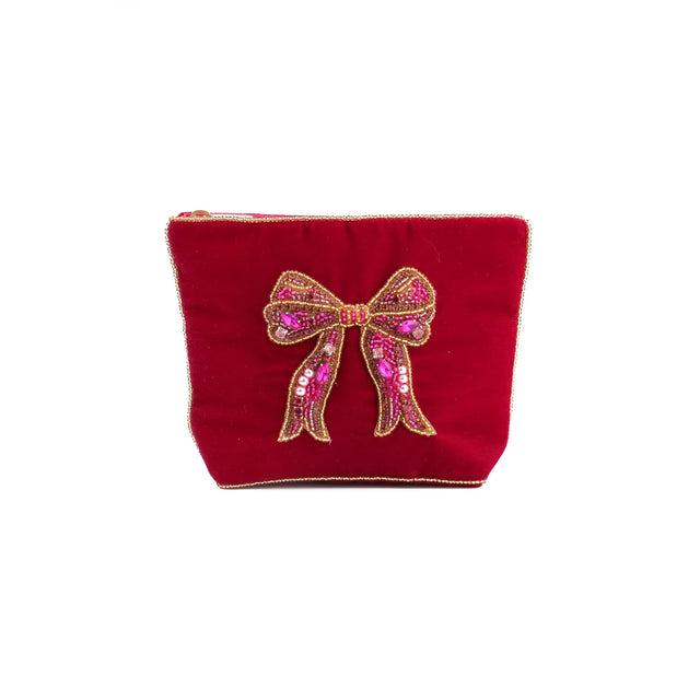 Pink Bow Small Pouch