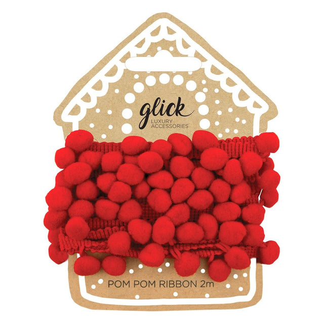 Red Pom Pom Ribbon