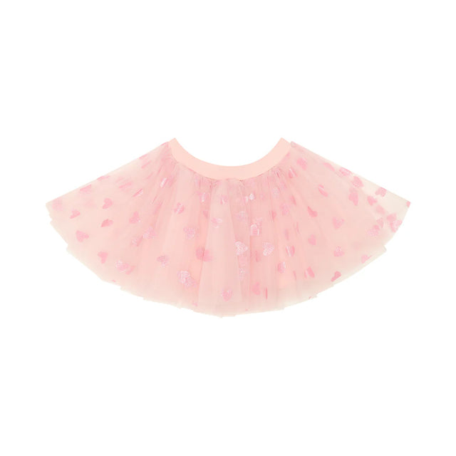 Pale Pink Tutu With Pink Glitter Hearts