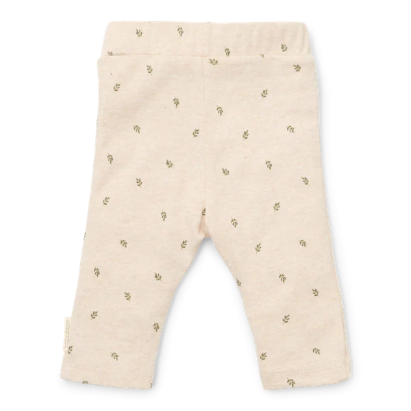 Neutral Green Leaves Leggings