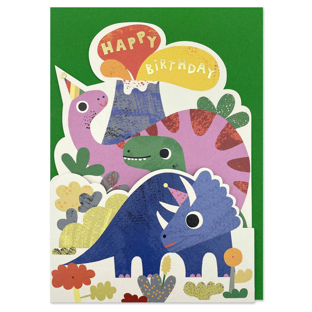 Fold Out Dinosaur Birthday Card