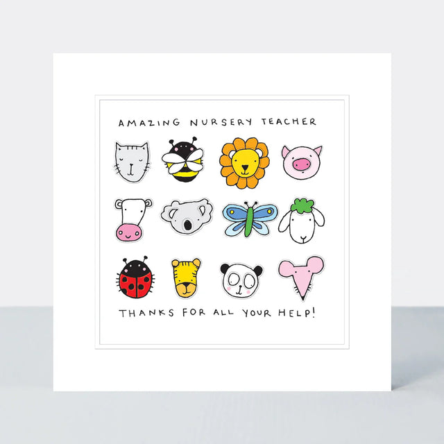 Nursery Teacher Thank You Card