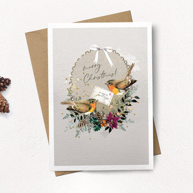 Robins Letter Christmas Card