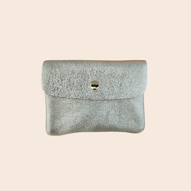 Gold Metallic Leather Purse