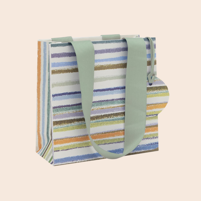 Small Blue Stripes Gift Bag