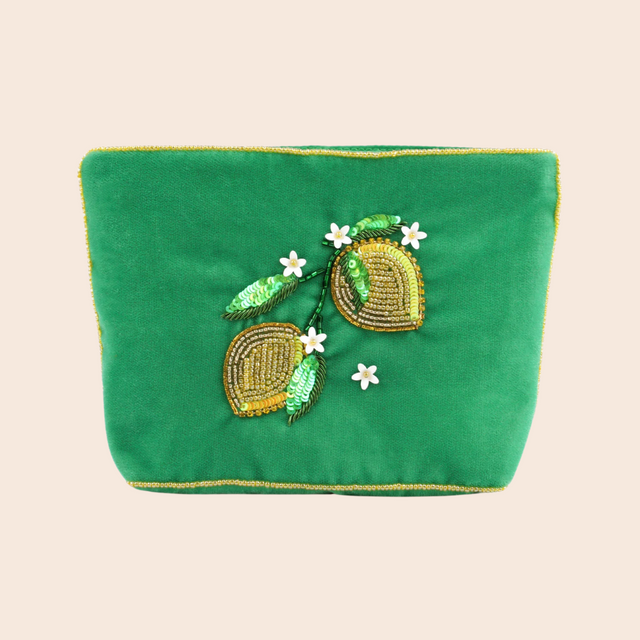 Green Lemon Medium Pouch