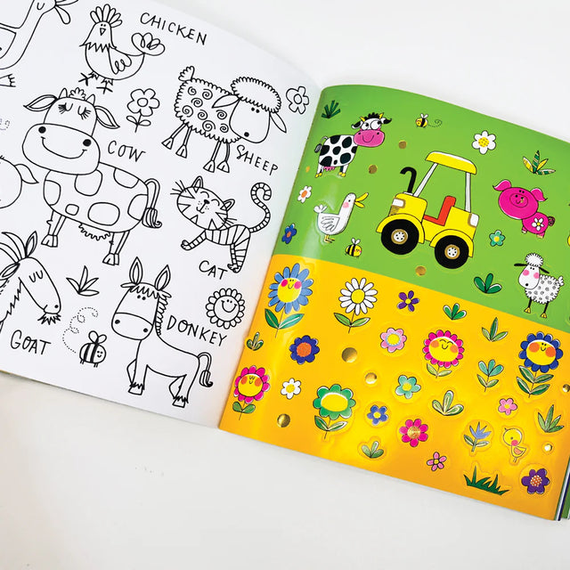 On The Farm Sticker Scene Book