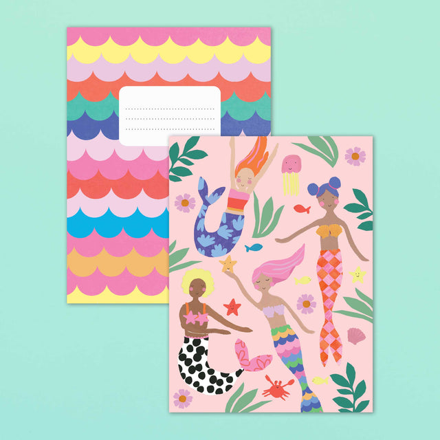 Mermaids & Scallop Sketchbook Duo
