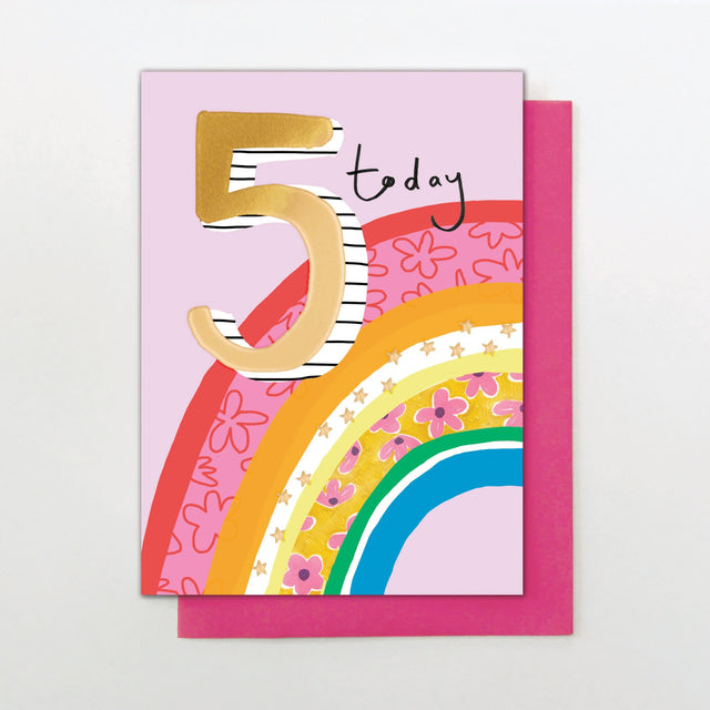 Age 5 Rainbow Card