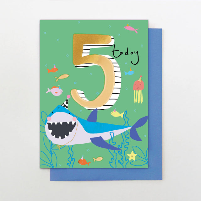 Age 5 Shark Card
