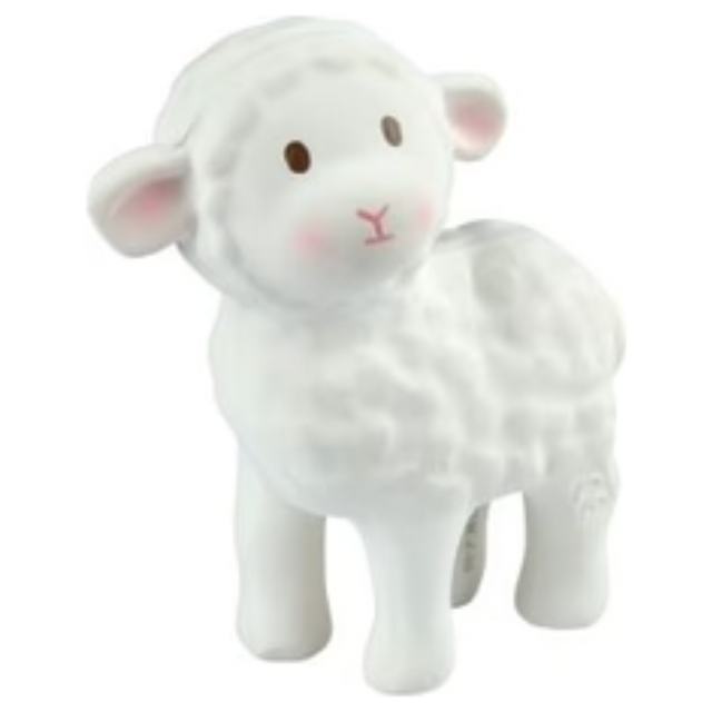 Lamb Natural Rubber Teething Bath Rattle
