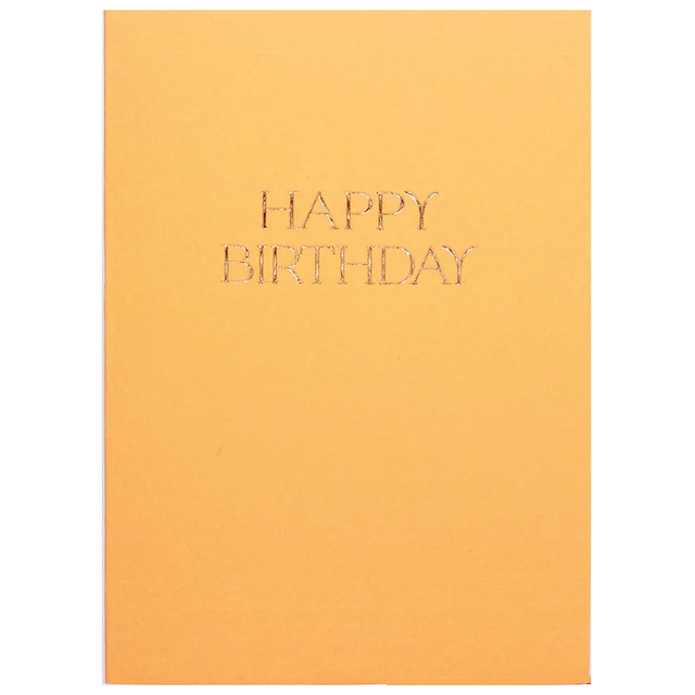 Mustard Foiled Birthday Card