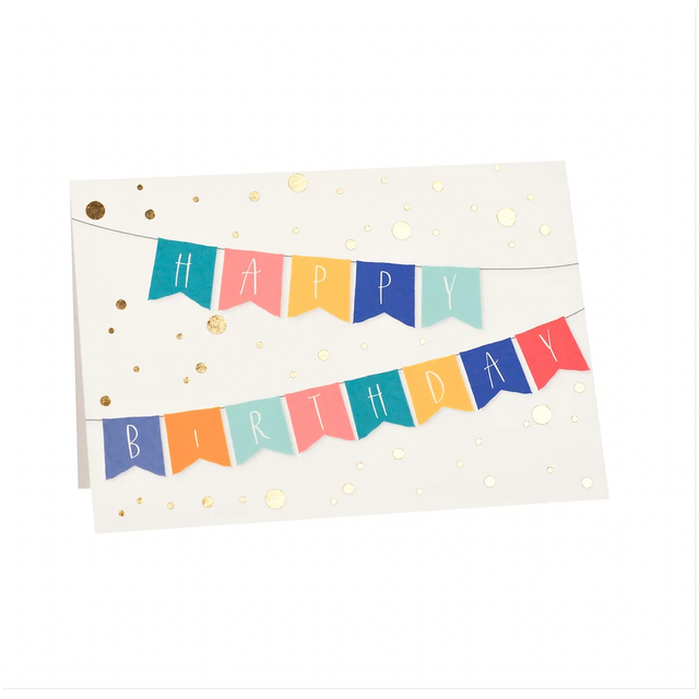 Just Married Bunting Card
