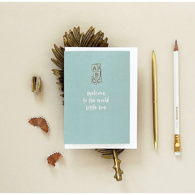 Duck Egg Welcome Little One Card