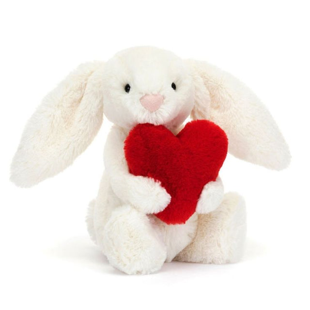 Little Bashful Red Love Heart Bunny