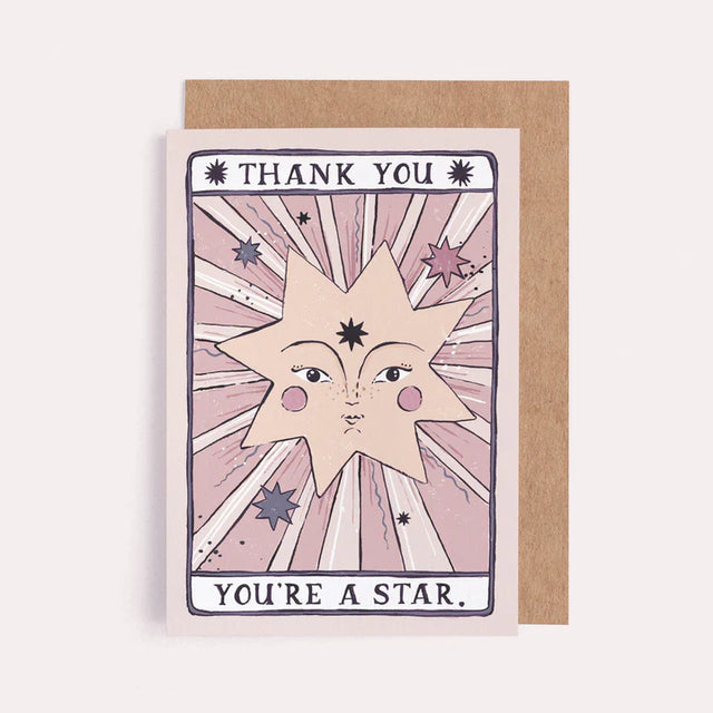 You're A Star Thank You Tarot Card