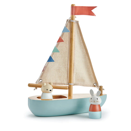 Wooden Sailboat Playset