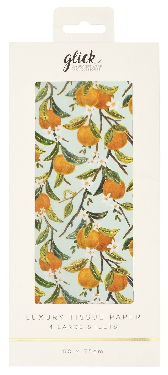 Orange Orchard Tissue Paper