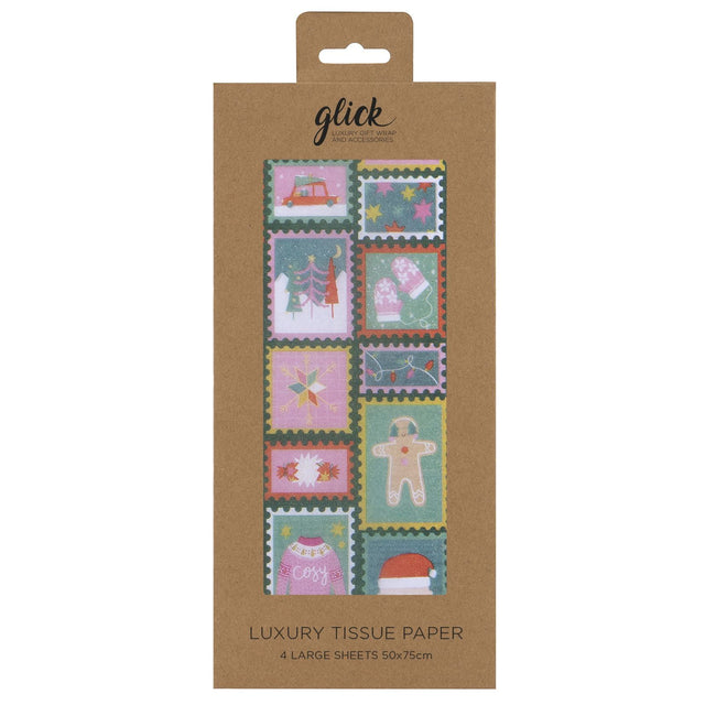 North Pole Stamps Tissue Paper