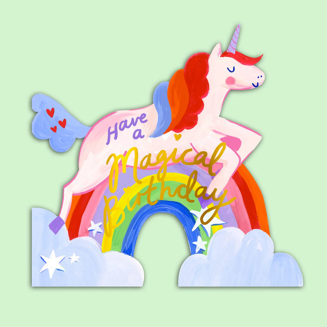 Unicorn Shaped Card