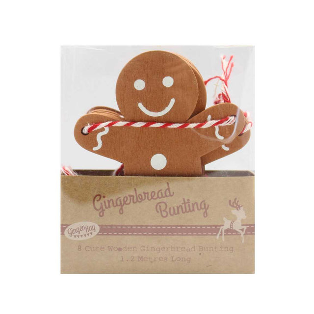 Gingerbread Man Wooden Garland