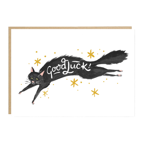 Good Luck Black Cat Card