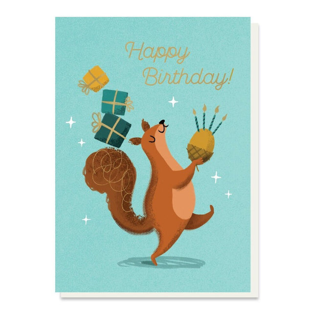 Nutty Squirrel Birthday Card