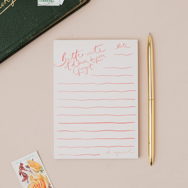 Better Write it Down Before I Forget Mini Notepad
