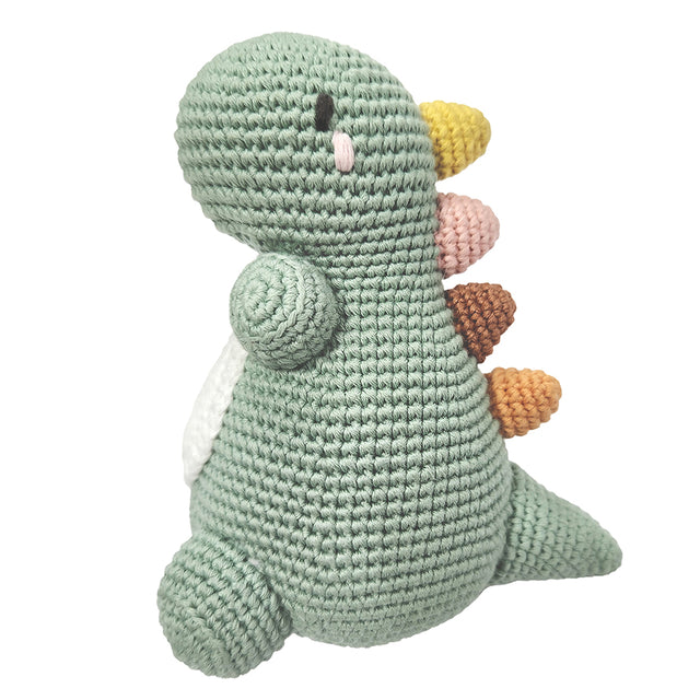 Crochet Baby Dino Rattle